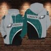 Philadelphia Eagles Nfl Football Gray 3d Hoodie For Men For Women Philadelphia Eagles All Over Printed Hoodie. Philadelphia Eagles 3d Full Printing Shirt - 387eea76a6f9