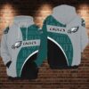 Philadelphia Eagles Nfl Football Gray 3d Hoodie For Men For Women Philadelphia Eagles All Over Printed Hoodie. Philadelphia Eagles 3d Shirt - 117d0e56eeea