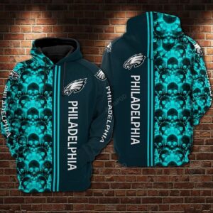 Philadelphia Eagles Nfl Football Many Skull 3d Hoodie For Men For Women Philadelphia Eagles All Over Printed Hoodie. Philadelphia Eagles 3d Shirt - 26cde7a7deb9