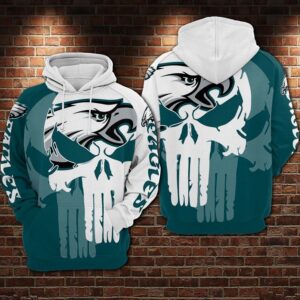 Philadelphia Eagles Nfl Football Punisher Blue 3D Hoodie For Men For Women Philadelphia Eagles All Over Printed Hoodie. Philadelphia Eagles 3D Full Printing Shirt - fd8caa609efa