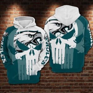 Philadelphia Eagles Nfl Football Punisher Blue 3d Hoodie For Men For Women Philadelphia Eagles All Over Printed Hoodie. Philadelphia Eagles 3d Full Printing Shirt - b3960c46ffef