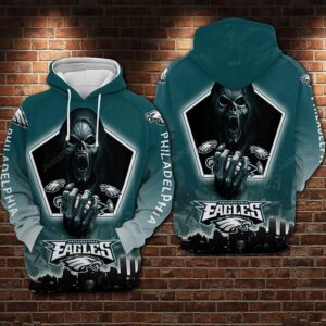 Philadelphia Eagles Nfl Football Skull Death 3d Hoodie For Men For Women Philadelphia Eagles All Over Printed Hoodie. Philadelphia Eagles 3d Shirt - b88dca8f8e9b