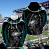 Philadelphia Eagles Nfl Football Skull Hold Logo 3d Hoodie For Men For Women Philadelphia Eagles All Over Printed Hoodie. Philadelphia Eagles 3d Shirt - 09b49184043c
