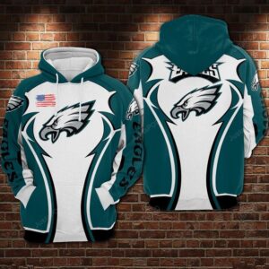 Philadelphia Eagles Nfl Football White 3d Hoodie For Men For Women Philadelphia Eagles All Over Printed Hoodie. Philadelphia Eagles 3d Shirt - 3650de1943d0