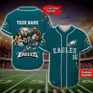 Philadelphia Eagles Nfl Personalized Baseball Jersey