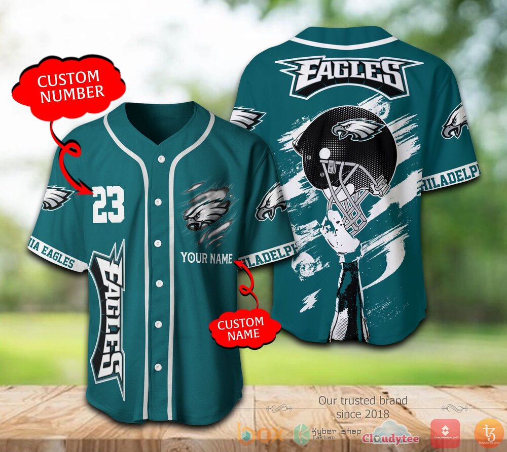 Philadelphia Eagles Nfl Personalized Baseball Jersey Shirt Philadelphia Eagles Nfl Personalized Baseball Jersey Shirt