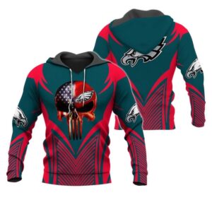 Philadelphia Eagles Skull 3D Hoodie For Men For Women All Over Printed Hoodie - f56d4db120f5