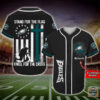 Philadelphia Eagles Stand For The Flag Kneel For The Cross Baseball Jersey Shirt