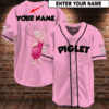 Piglet Custom Name Baseball Jersey