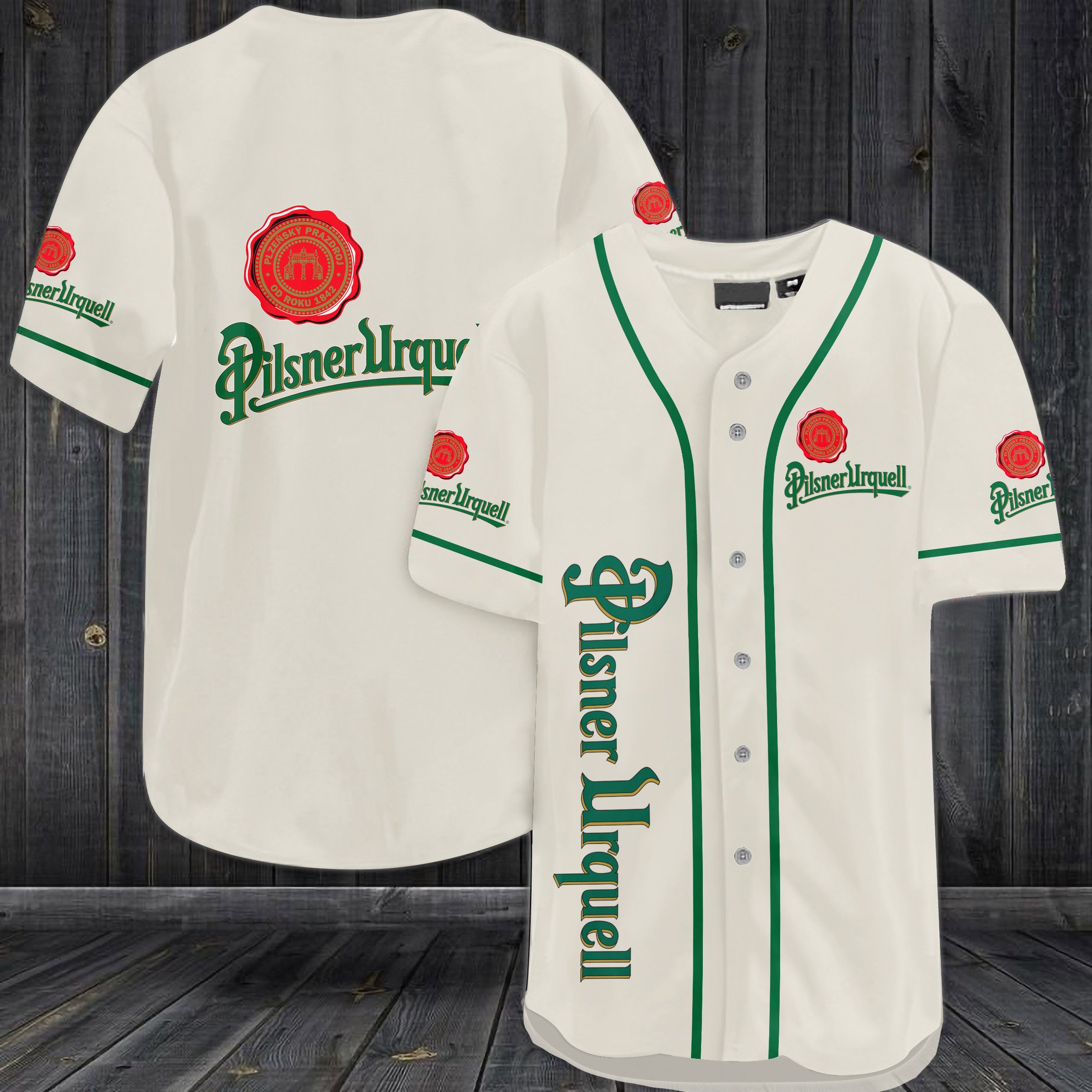 Pilsner Urquell Beer Baseball Jersey Pilsner Urquell Beer Baseball Jersey