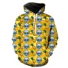 Pineapples Aliens Emoji 3D Hoodie For Men Women All Over 3D Printed Hoodie - d6d2052533bd