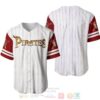 Pirates Of The Caribbean Skull Crossbones All Over Print Pinstripe White Baseball Jersey