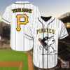 Pittsburgh Pirates Snoopy Custom Name Baseball Jersey