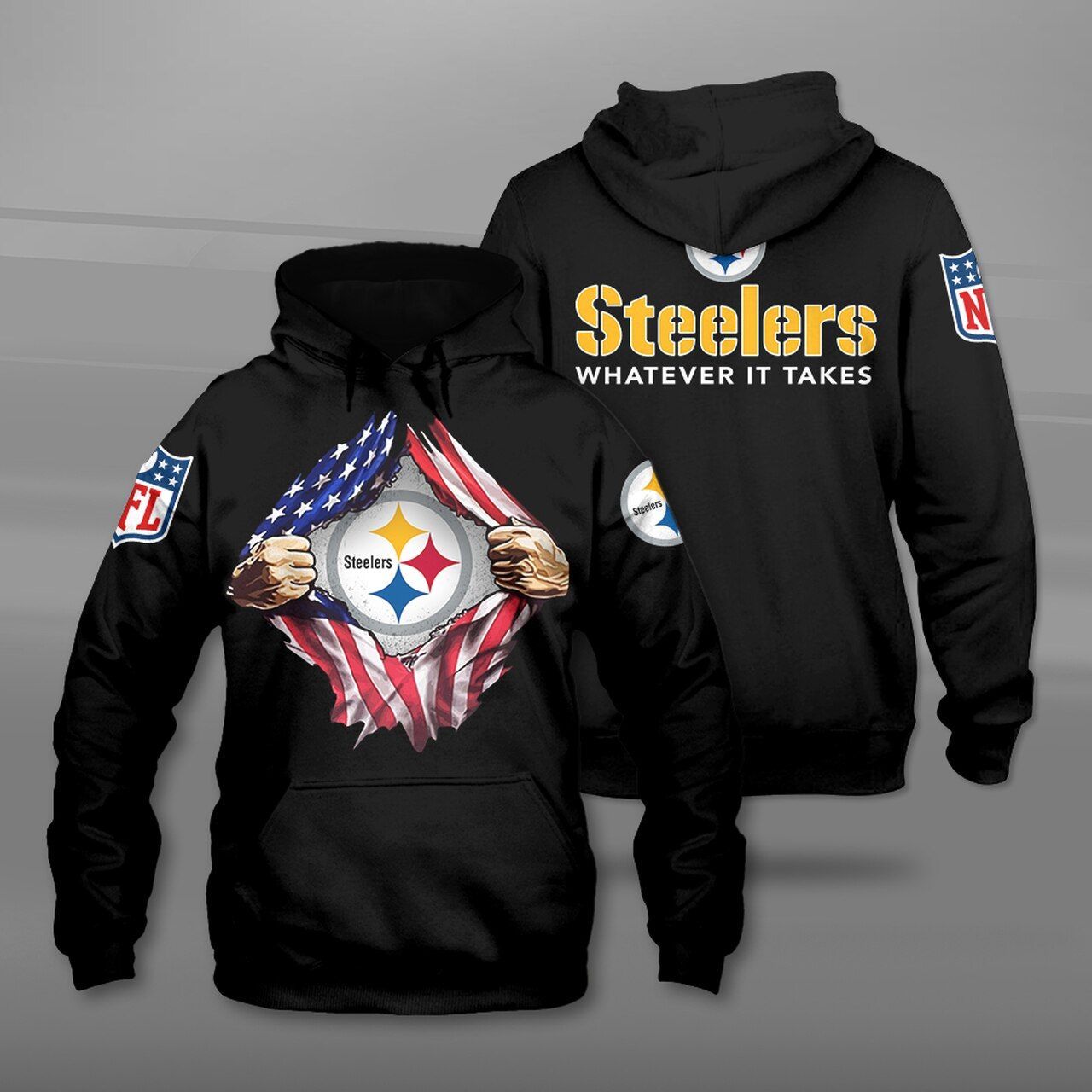 Pittsburgh Steelers 3D Hoodie - 8dd7ac7aefb8 Pittsburgh Steelers 3D Hoodie - 8dd7ac7aefb8