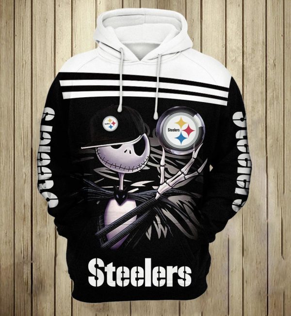 Pittsburgh Steelers 3d Jack Skellington 3D Printed Hoodie/Zipper Hoodie - 998086fd8879 Pittsburgh Steelers 3d Jack Skellington 3D Printed Hoodie/Zipper Hoodie - 998086fd8879