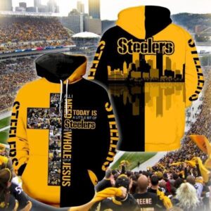 Pittsburgh Steelers Cross All Over Print 3D Hoodie For Men And Women - d86db52bdc70