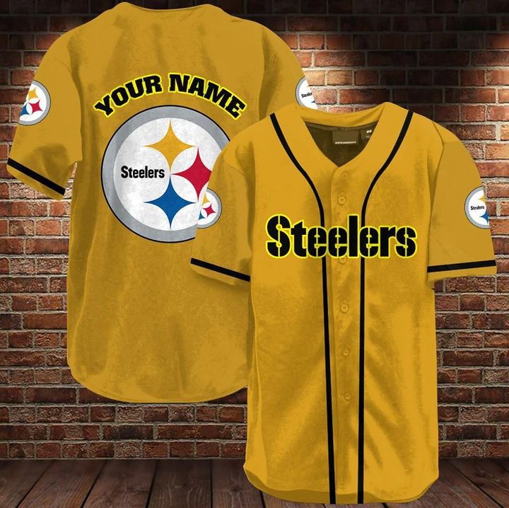 Pittsburgh Steelers Custom Name Baseball Jersey Pittsburgh Steelers Custom Name Baseball Jersey