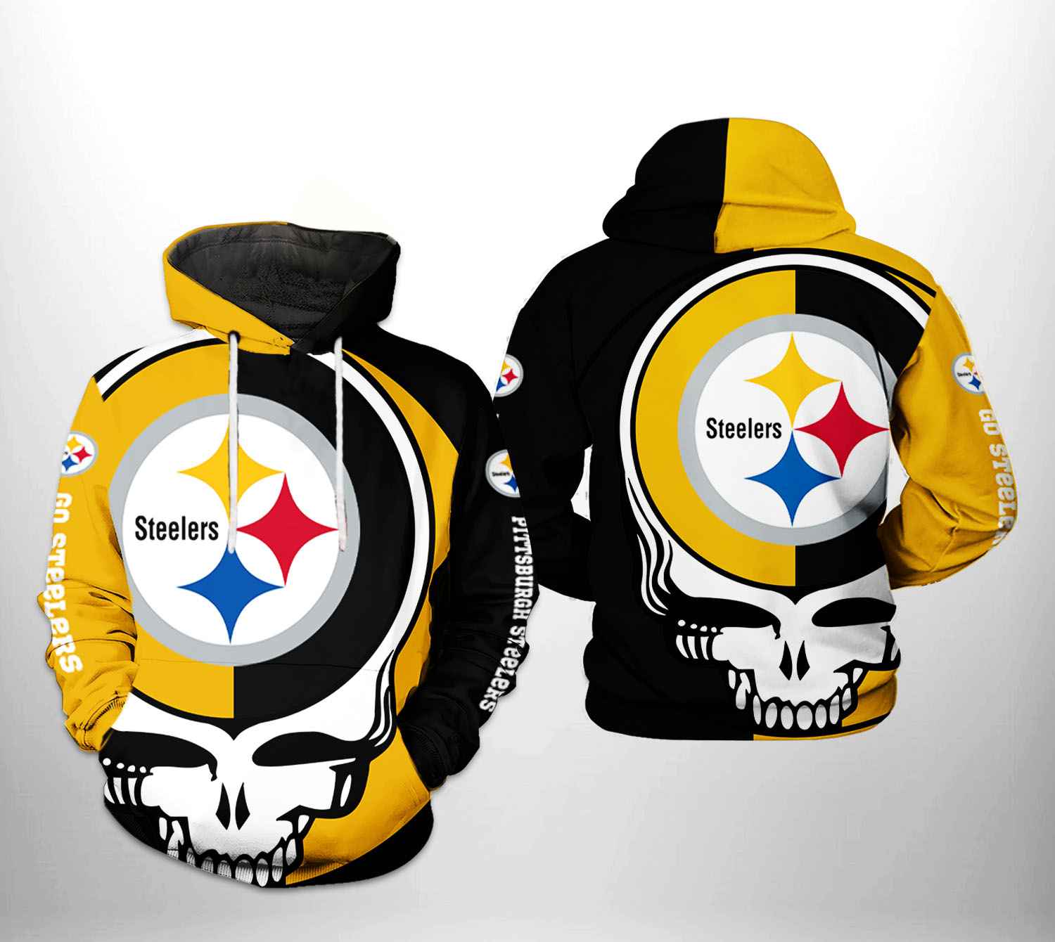 Pittsburgh Steelers NFL Grateful Dead 3D Printed Hoodie/Zipper Hoodie - 5c369d7813c3 Pittsburgh Steelers NFL Grateful Dead 3D Printed Hoodie/Zipper Hoodie - 5c369d7813c3