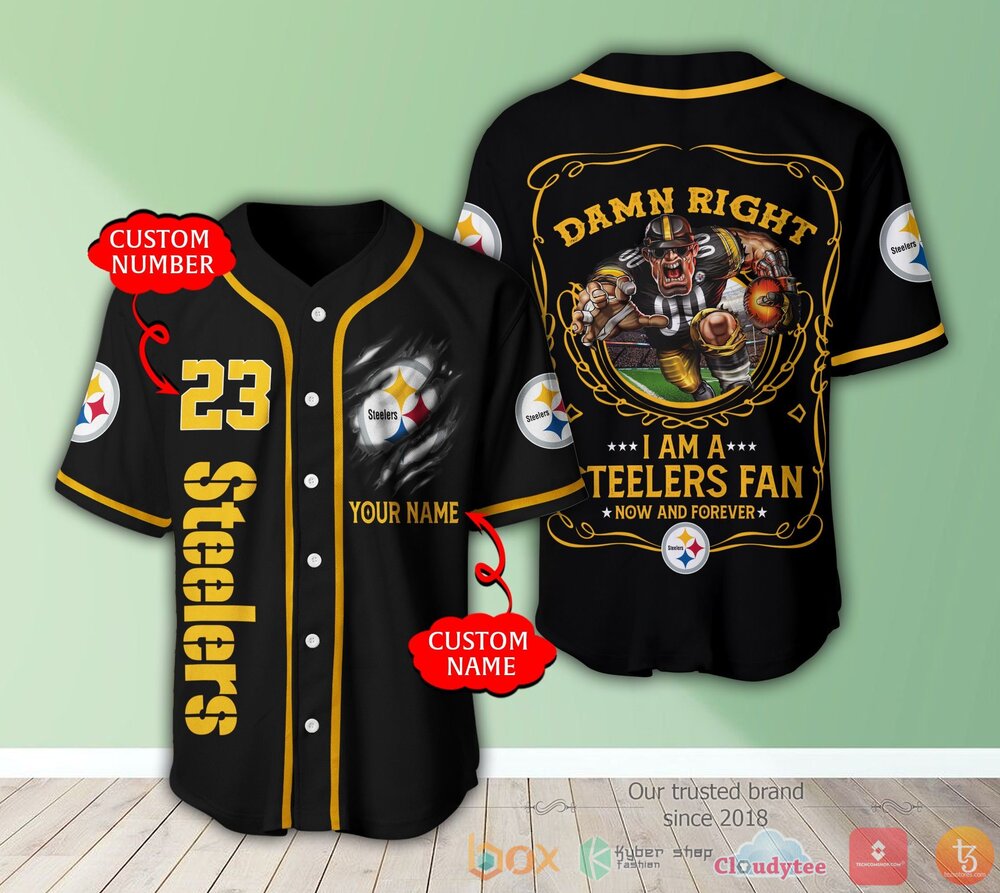 Pittsburgh Steelers Nfl 3D Personalized Baseball Jersey Shirt Pittsburgh Steelers Nfl 3D Personalized Baseball Jersey Shirt