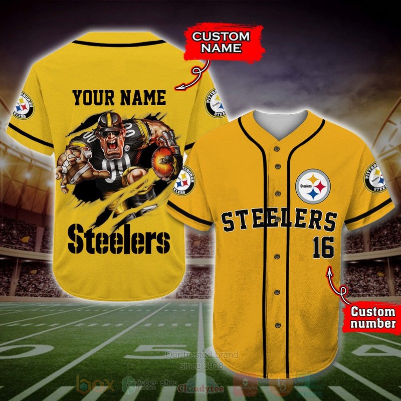 Pittsburgh Steelers Nfl Personalized Baseball Jersey Pittsburgh Steelers Nfl Personalized Baseball Jersey