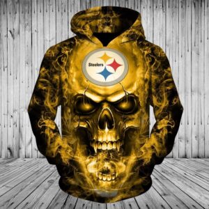 Pittsburgh Steelers Skull 3D Hoodie For Men For Women All Over Printed Hoodie - 05d307b7dfad