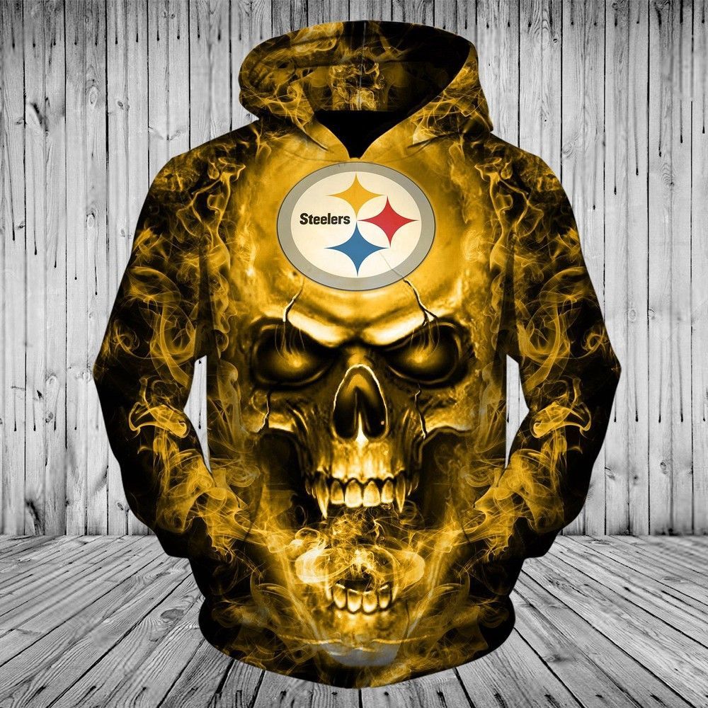 Pittsburgh Steelers Skull 3D Hoodie For Men For Women All Over Printed Hoodie - 05d307b7dfad Pittsburgh Steelers Skull 3D Hoodie For Men For Women All Over Printed Hoodie - 05d307b7dfad