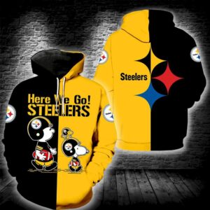 Pittsburgh Steelers Snoopy All Over Print 3D Hoodie For Men And Women - b2007fcf50c0