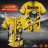 Pittsburgh Steelers Team Nfl Personalized Baseball Jersey Shirt