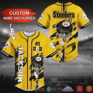 Pittsburgh Steelers Team Nfl Personalized Baseball Jersey Shirt