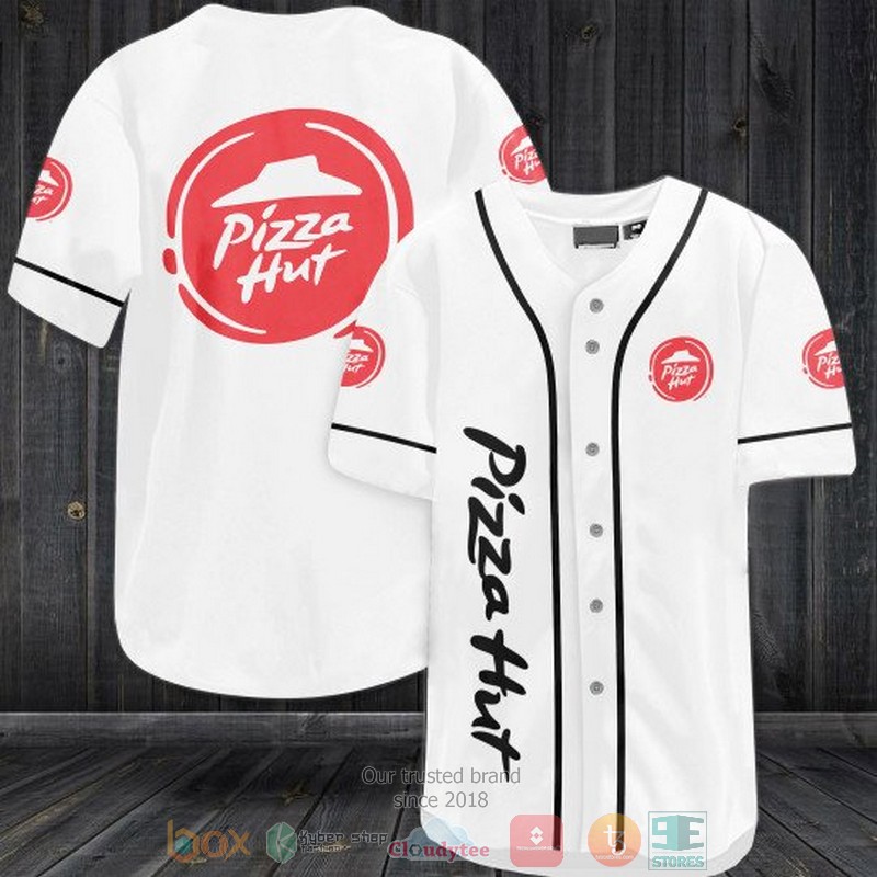 Pizza Hut White Baseball Jersey Pizza Hut White Baseball Jersey