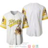Pluto Dog Pinstripe White Baseball Jersey