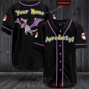 Pokemon Aerodactyl Personalized Baseball Jersey