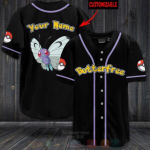 Pokemon Butterfree Personalized Baseball Jersey