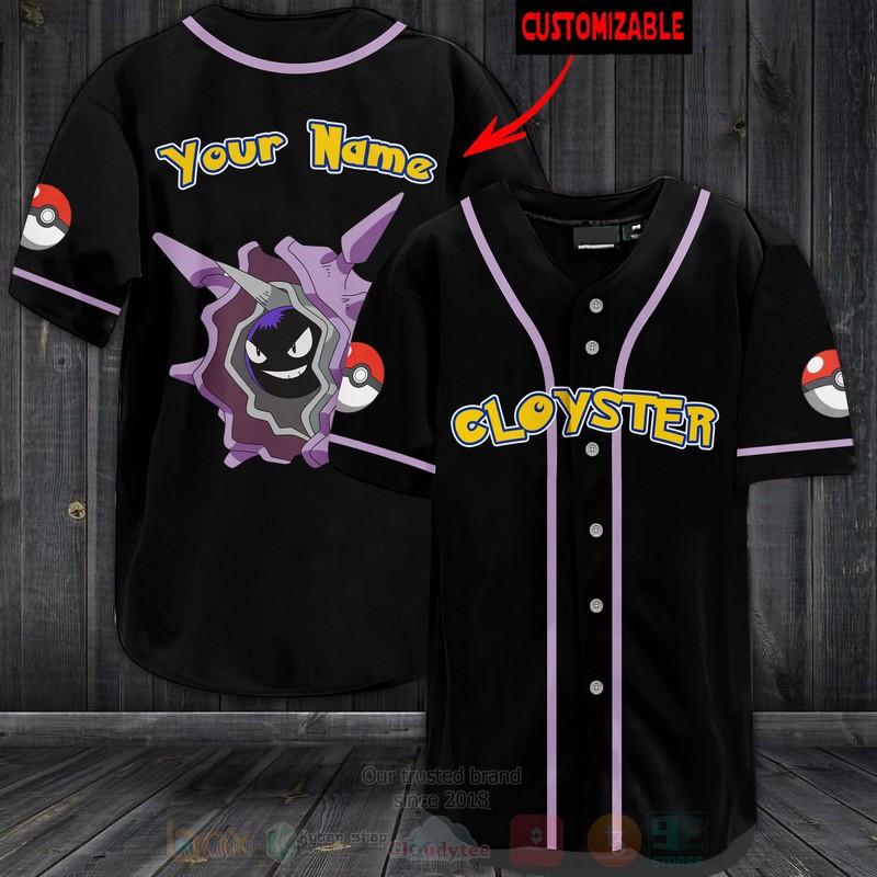 Pokemon Cloyster Personalized Baseball Jersey Pokemon Cloyster Personalized Baseball Jersey