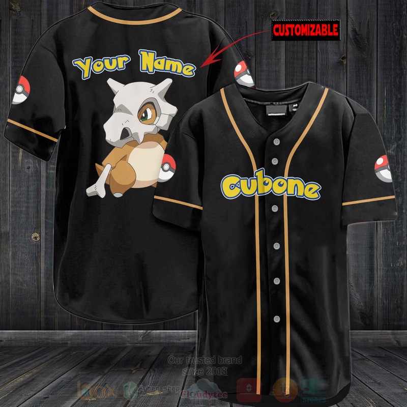 Pokemon Cubone Personalized Baseball Jersey Pokemon Cubone Personalized Baseball Jersey