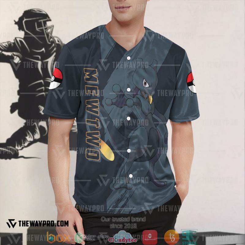 Pokemon Dark Mewtwo Baseball Jersey Pokemon Dark Mewtwo Baseball Jersey