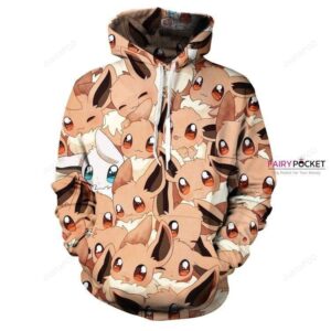 Pokemon Eevee Flesh Tone 3D Hoodie For Men Women All Over 3D Printed Hoodie - 027c2f8d6775