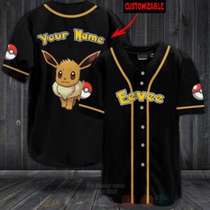 Pokemon Eevee Personalized Baseball Jersey