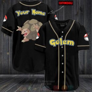Pokemon Golem Personalized Baseball Jersey