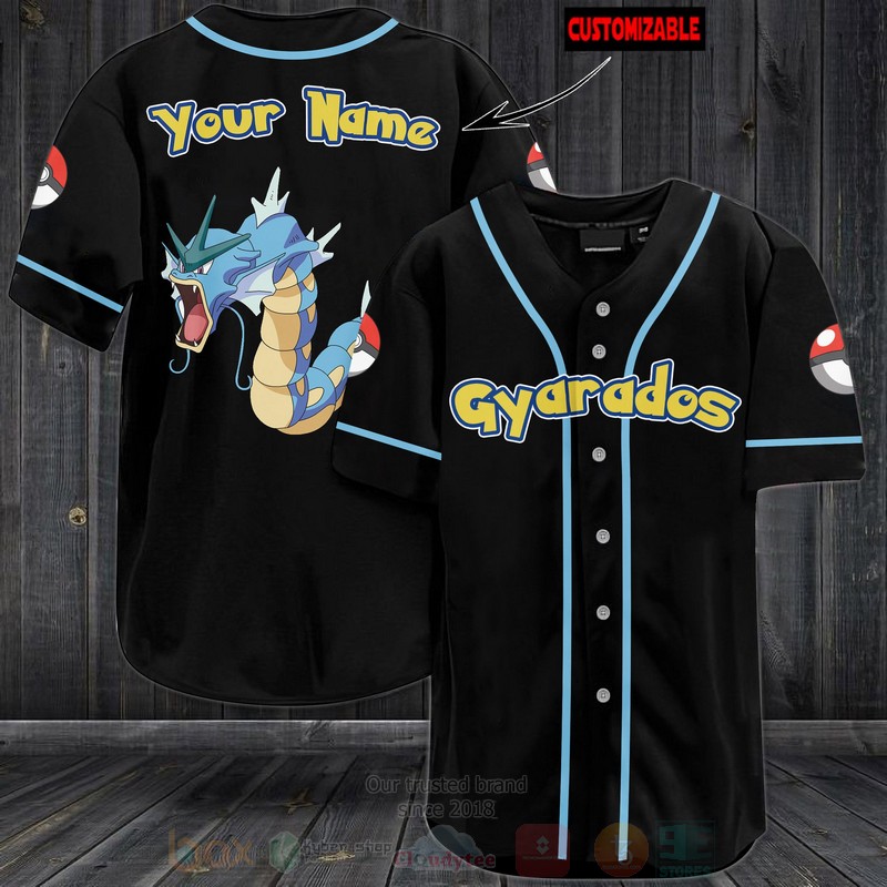 Pokemon Gyarados Personalized Baseball Jersey Pokemon Gyarados Personalized Baseball Jersey