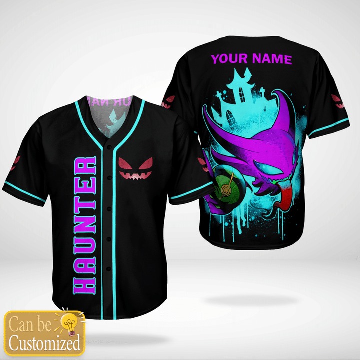 Pokemon Haunter Custom Name Baseball Jersey Pokemon Haunter Custom Name Baseball Jersey