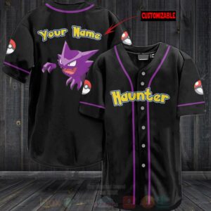 Pokemon Haunter Personalized Baseball Jersey