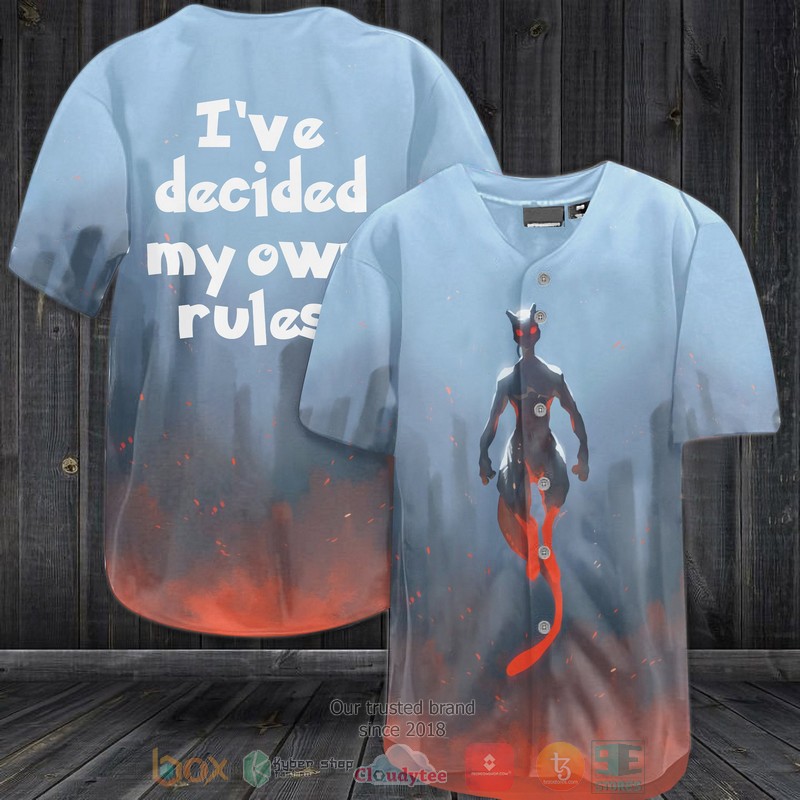 Pokemon I’Ve Decided My Own Rules Baseball Jersey Pokemon I’Ve Decided My Own Rules Baseball Jersey
