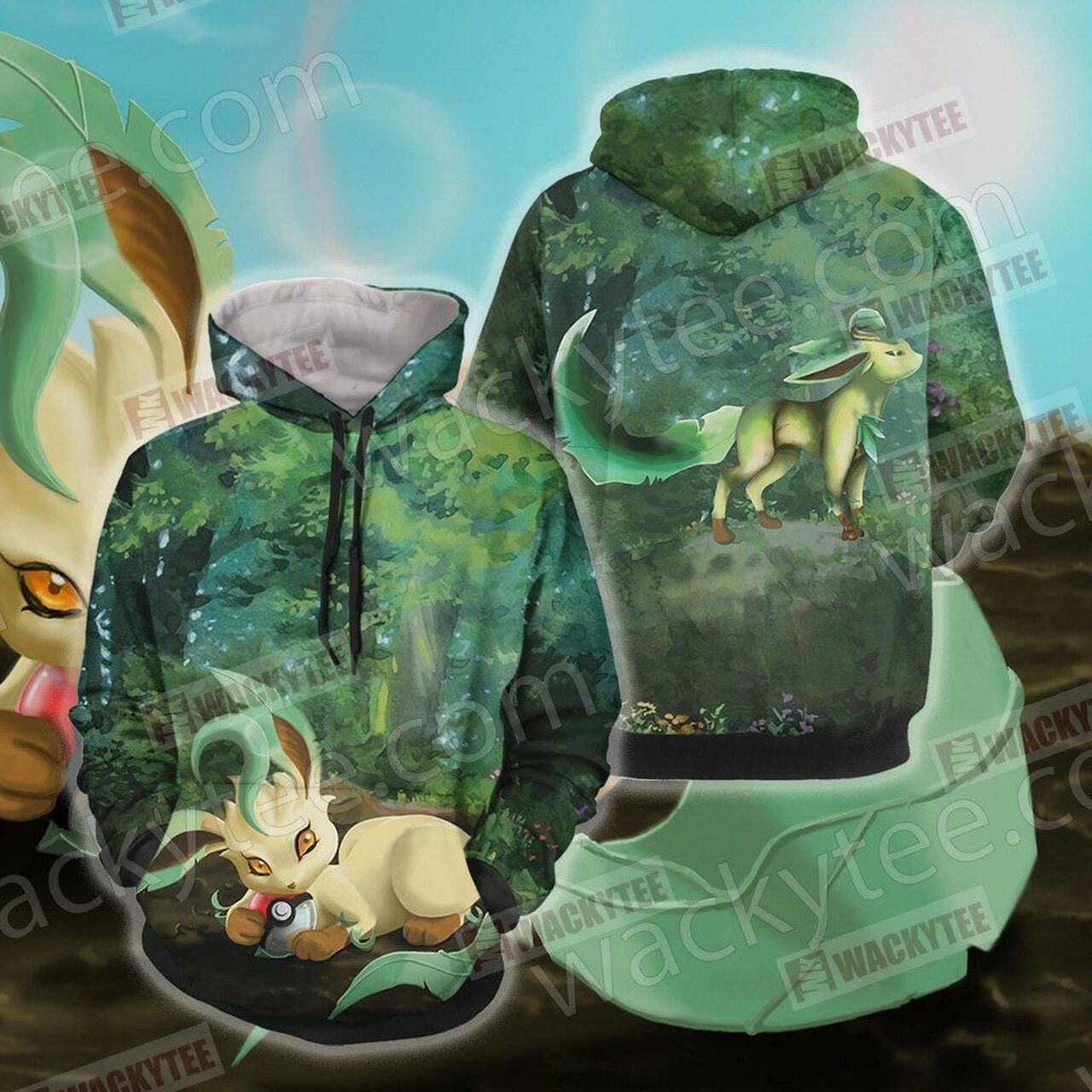 Pokemon Leafeon Unisex 3D Hoodie All Over Print Hoodie3951 - ebbf98fad721 Pokemon Leafeon Unisex 3D Hoodie All Over Print Hoodie3951 - ebbf98fad721