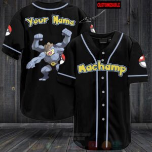 Pokemon Machamp Personalized Baseball Jersey