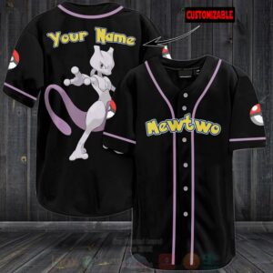 Pokemon Mewtwo Personalized Baseball Jersey