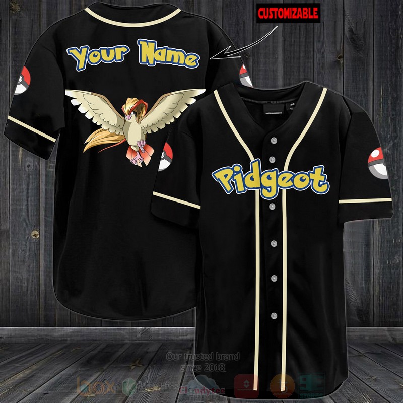 Pokemon Pidgeot Personalized Baseball Jersey Pokemon Pidgeot Personalized Baseball Jersey
