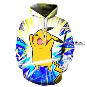 Pokemon Pikachu Blue 3D Hoodie For Men Women All Over 3D Printed Hoodie - bbee15232a8c