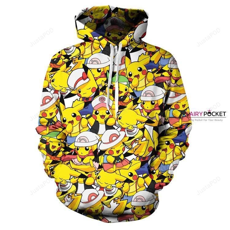 Pokemon Pikachu Yellow 3D Hoodie For Men Women All Over 3D Printed Hoodie - c53b7427d041 Pokemon Pikachu Yellow 3D Hoodie For Men Women All Over 3D Printed Hoodie - c53b7427d041