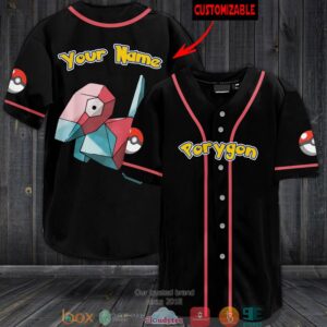 Pokemon Porygon Personalized Baseball Jersey